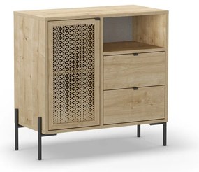 Dulap în culoare naturală cu aspect de lemn de stejar 80x80 cm Inca – Marckeric