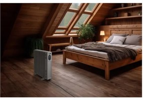 Sencor - Calorifer electric cu ulei, 13 elemente, 1000/2500W/230V, alb + telecomandă