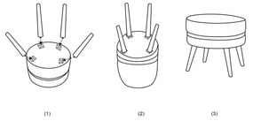 Taburet Mauro Ferretti Paris, turcoaz