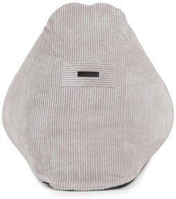 Fotoliu bean bag crem cu tapițerie din catifea reiată Snug 100 – SLOWDOWN