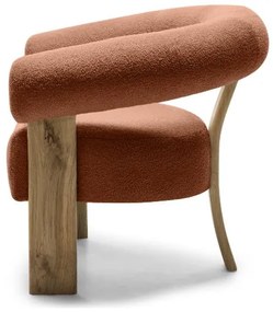 Fotoliu design maro KOKEI, stejar