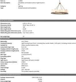 Lustra cu telecomanda design LUX Commodore alama 114952 HZ