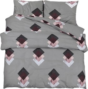vidaXL Set cu husă de pilotă, gri, 260x220 cm, bumbac