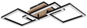 Plafoniera LED design indistrial Bossy negru 70x31cm