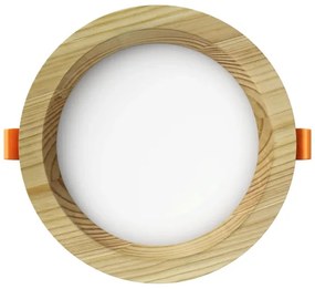 Corp de iluminat LED încastrat RONDO LED/6W/230V 4000K d. 15 cm lemn masiv pin APLED