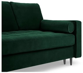 Canapea extensibilă din catifea Milo Casa Santo, verde