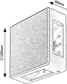 Aplica LED iluminat exterior ambiental IP54 Lippa negru