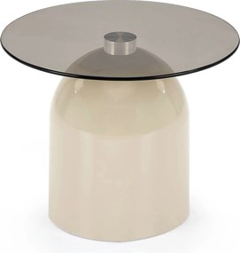 Masuta cafea STARK S, fumuriu/casmir, sticla/metal, 50x41 cm
