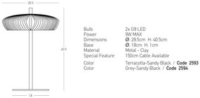 Veioza, Design Natural, PLASTER TERRACOTTA ZB-2593