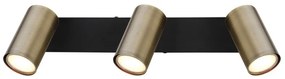 Plafoniera cu 3 spoturi directionabile design modern ROBBY negru mat, alama antica
