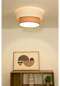 Plafonieră NATIA 1xE27/60W/230V alb/maro