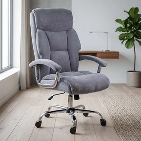 Scaun directorial din stofă cu bază metalică și arcuri OFF 709 gri