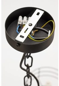 Jupiter 2105 - Candelabru suspendat pe lanț ARTHUR 6xE27/15W/230V alb/negru/decor marmură