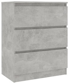 801386 vidaXL Servantă, gri beton, 60 x 35 x 76 cm, lemn prelucrat