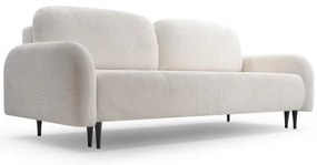 Canapea extensibilă tapițată CLOUDY, 3 locuri, crem