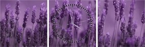 Tablou - Lavanda (cu ceas) (90x30 cm)