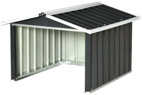 Outsunny Adăpost pentru mașina de tuns iarba robotică, garaj pentru robot, shed din oțel gri | Aosom Romania