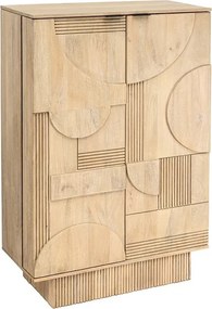 Bufet, Bar cu model optic 3D, Lemn, ART DECO 140cm