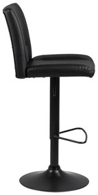Scaun bar cu înălțime ajustabilă Actona Sylvia, negru