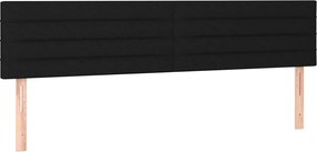 vidaXL Tăblii de pat, negru, 160x5x78/88 cm, textil