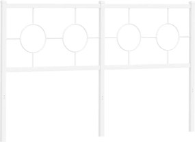 vidaXL Tăblie de pat de schimb metalică, alb, 140 cm
