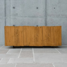 COMODA WOODY lemn masiv - PATINAT GRI CIMENT