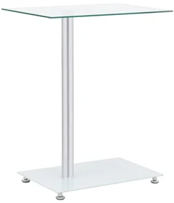 249535 vidaXL Masă laterală formă U transparent 45x30x58 cm sticlă securizată