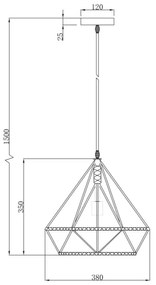 Globo 69029 - Lustră pe cablu ULLEU 1xE27/60W/230V