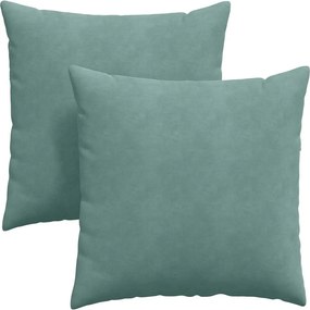 vidaXL Perne pentru canapea 2 pcs Verde Mării 80 x 80 cm