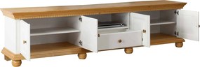 Set lemn masiv natur Living Margaret Model B Alb/