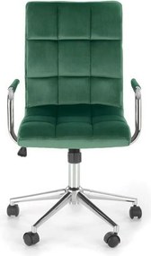 Scaun birou GONZO 4, verde, stofa catifelata, 60x53x93/105 cm