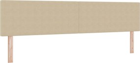 vidaXL Tăblie LED cu benzi LED Gri Verde 200 cm Țesătură din corduroy