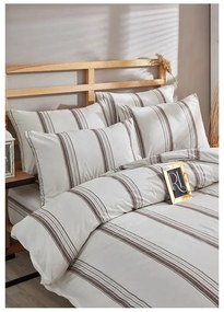 Lenjerie de pat maro-bej din bumbac pentru pat dublu-extinsă 200x220 cm – Mila Home