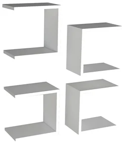 Raft Base White, 4 bucăți