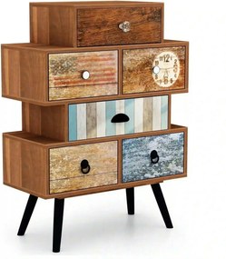 Comoda MEZO KM2, multicolor, PAL/metal, 63x29x85 cm