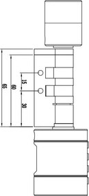 Butuc Incuietoare inteligenta, AMA 2H Smart, 65 - 90 mm, Negru, cu APP TT Hotel