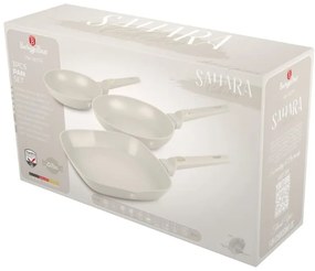 RESIGILAT - Set 3 tigai Sahara Collection Berlinger Haus BH 8079, antaiderente, strat titan, crem