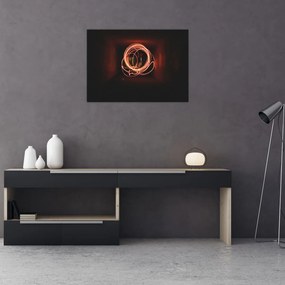 Tablou pe sticlă - linii în tunel (70x50 cm)