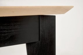 Masa extensibila Edmondo stejar natur/negru L160-240 cm