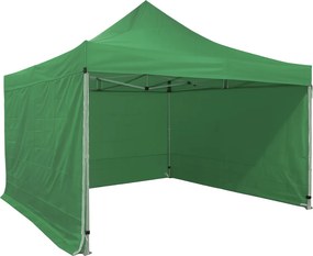 Cort pliabil 4×4 m – hexagonal din aluminiu, Verde