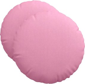 vidaXL Perne de Șezut 2 pcs Roz Ø50 x 19 cm țesătură