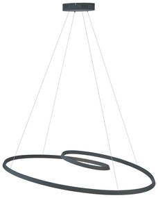 Lampă suspendată scandinavă neagră 110cm incl. LED cu 3 trepte de intensitate luminoasă - Circuit