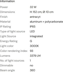 Stalp LED iluminat exterior IP65 Gardenia 32W