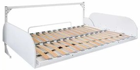 Pat rabatabil orizontal single - SIMPLE 90 (90X200) - Alb Mat