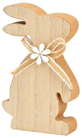 Iepuras de Paste din lemn BOW BUNNY 12 cm