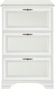 Pantofar alb inalt IDENTO, PAL, 80x20x123 cm