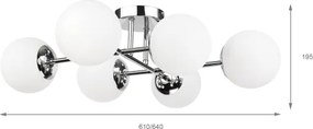 BRILAGI - Lustră aplicată MALONY 6xE14/20W/230V crom lucios