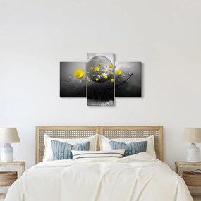 Tabloul - bile abstracte galbene (90x60 cm)