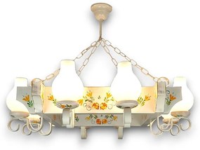 Candelabru fabricat manual din lemn pictat Queen 8L