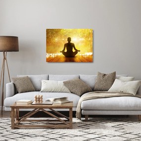 Tablou pe sticlă - meditare (70x50 cm)